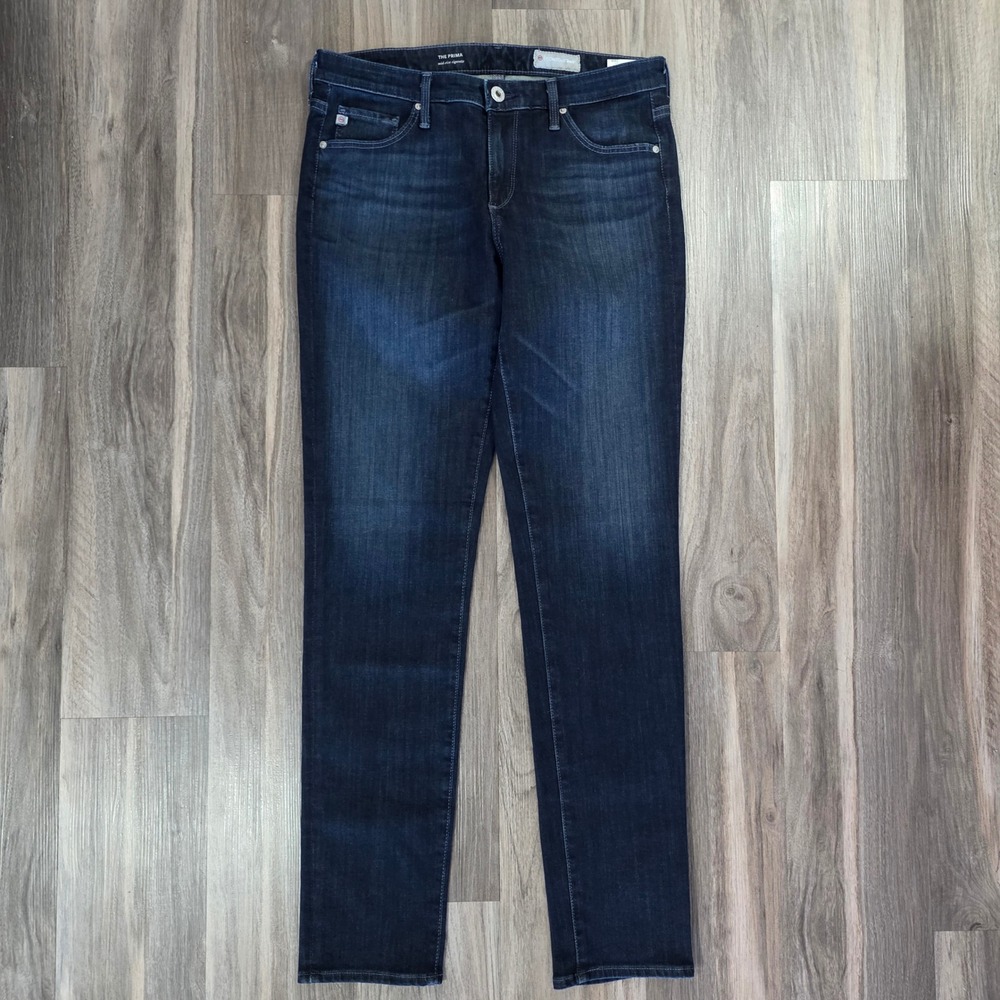 AG Adriano Goldschmied The Prima Mid Rise Cigarette Jeans Dark Wash 28R
